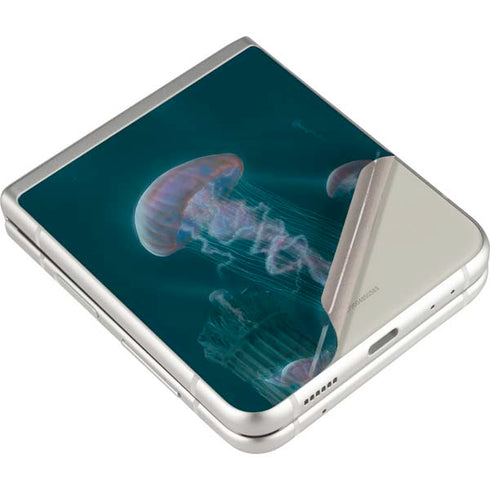 Vincent Hie Blue Jellyfish Galaxy Z Flip3 5G Skin